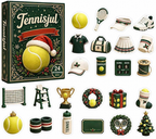 Tennisdekorasjoner i akryl med julemotiv