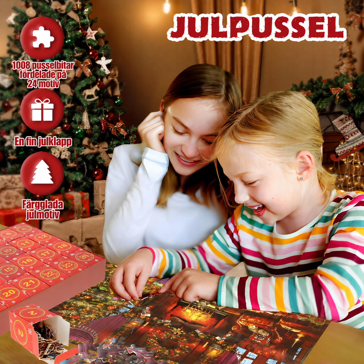 Julekalender med julepuslespill