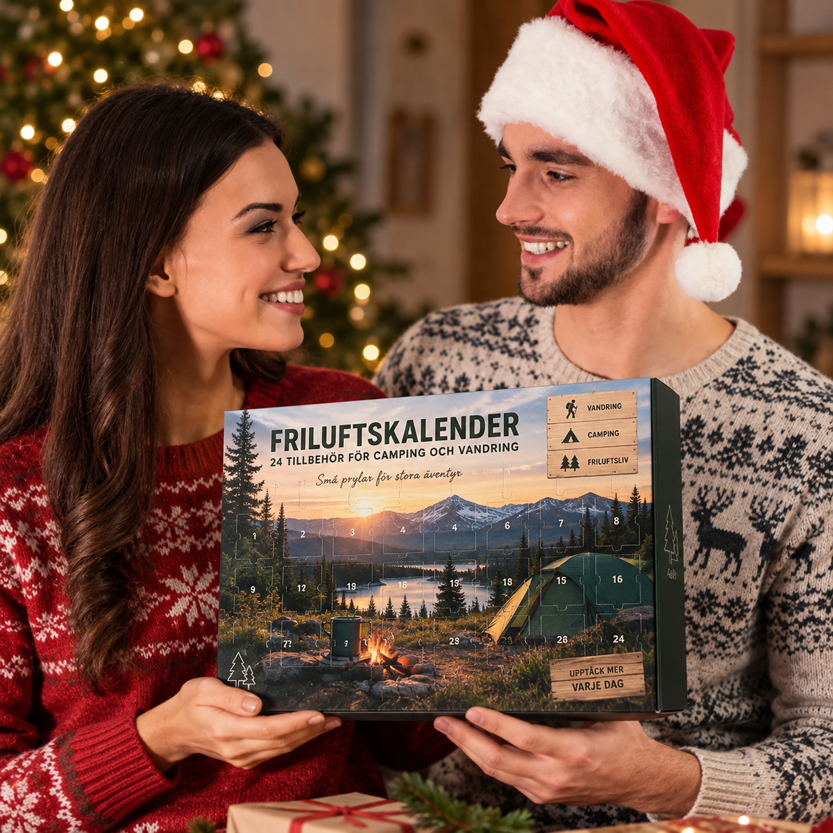 Friluftskalender – 24 tilbehør til camping og fotturer